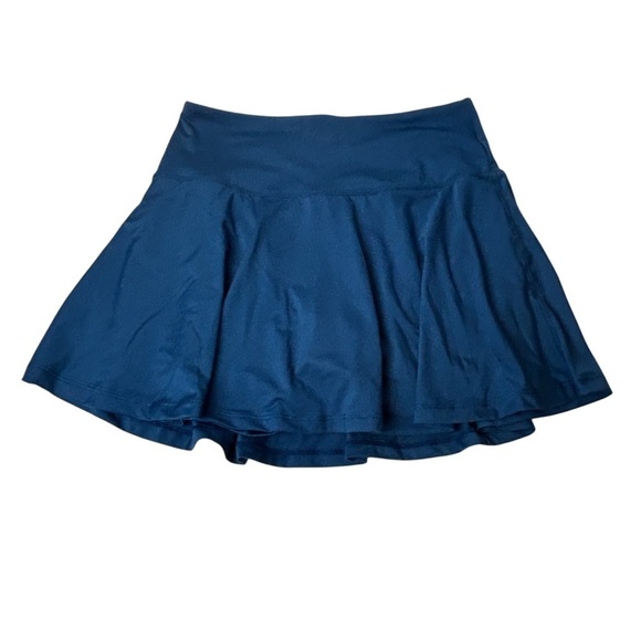 Dresses & Skirts - Blue Skater Flowy Skirt with Mesh Under Shorts Size Small